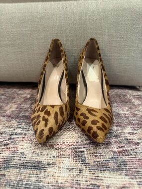 Victoria’s Secret Leopard Calf Hair Heels – Pointed Toe Stiletto Pumps